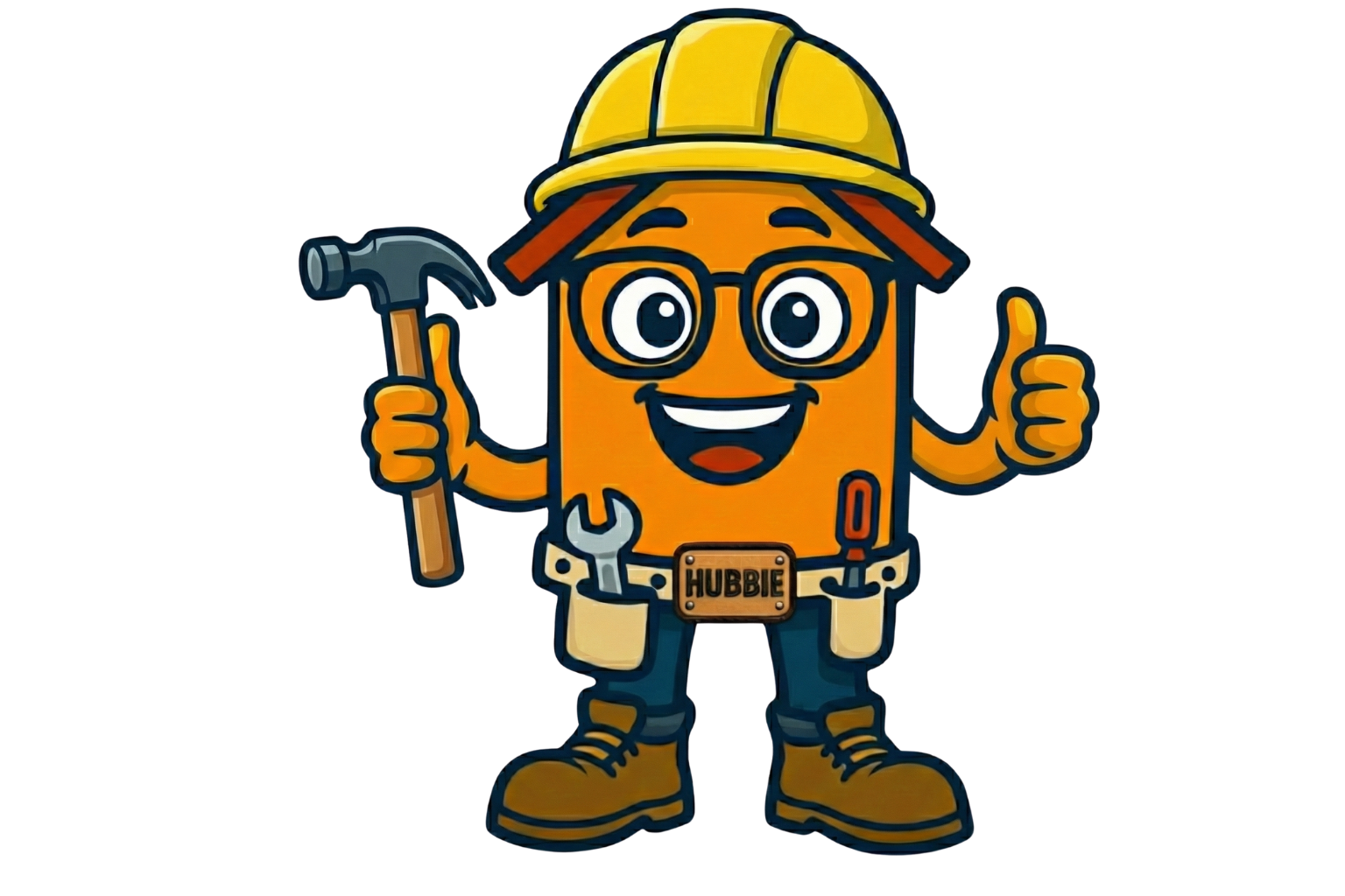 Hubbie mascot giving thumbs up